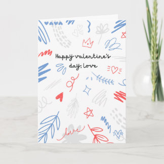 Doodle valentines day cards karte