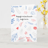 Doodle valentines day cards karte (Gelbe Blume)