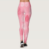 Doodle-Wasser fällt: Vintages Muster Leggings (Rückseite)