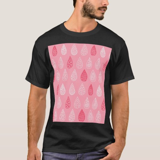 Doodle-Wasser fällt: Vintages Muster T-Shirt (Vorderseite)