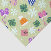 Doodle Weihnachten Winter Gloves Geschenke Hats Gr Seidenpapier (Ausschnitt)