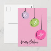 Doodle-Weihnachtsdekorationen Postkarte (Vorne/Hinten)