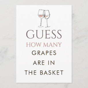 Doodle-Wein-Ratespiel Hochzeitsdusche Karte