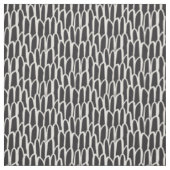 Doodle-Wellen-Mudcloth-Mod geometrisch schwarz Stoff (Muster)