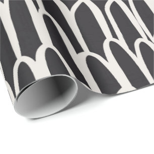 Doodle-Wellen Mudcloth Mog geometrisch schlicht sc Geschenkpapier