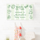Doodle Whimsical Baby Dusche Banner (Insitu)