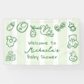 Doodle Whimsical Baby Dusche Banner (Horizontal)