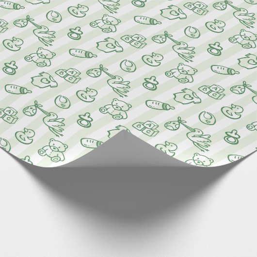 Doodle Whimsical Baby Dusche Geschenkpapier (Ecke)