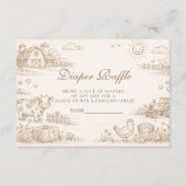 Doodle Whimsical Country Farm Diapper Raffle Begleitkarte (Vorderseite)