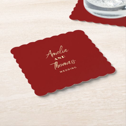Doodle Whimsical Retro Elegante Hochzeit Untersetzer (angewinkelt)