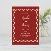 Doodle Whimsical Retro Save the Date Einladung (Stehend Vorderseite)