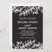 doodle-wirl-Blätter Einladung (Vorne/Hinten)