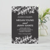 doodle-wirl-Blätter Einladung (Stehend Vorderseite)