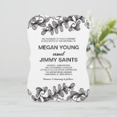 doodle-wirl-Blätter Einladung (Stehend Vorderseite)