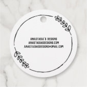 Doodle Wreath Handmade mit Liebe Geschenkanhänger (Rückseite)