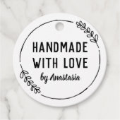 Doodle Wreath Handmade mit Liebe Geschenkanhänger (Vorderseite)