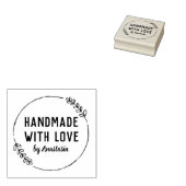 Doodle Wreath Handmade mit Liebe Personalisiert Gummistempel (Stempel)