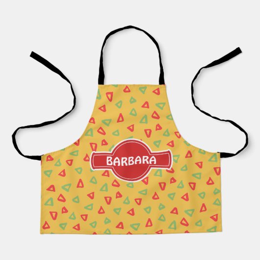 Doodle Yellow Minimal Muster Schürze (Vorderseite)