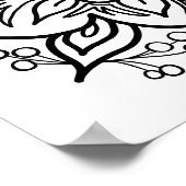 Doodle Zeichne dir Farbe Linie Kunst schön Poster (Ecke)