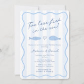 Doodle zwei weniger Fisch im meeresgebundenen Polt Einladung (Vorderseite)