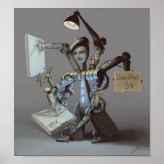 Doodlebot Print Poster