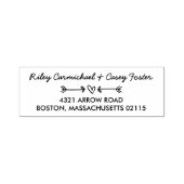 Doodled Arrows & Herz Romantischer Name & Anschrif Permastempel (Design)