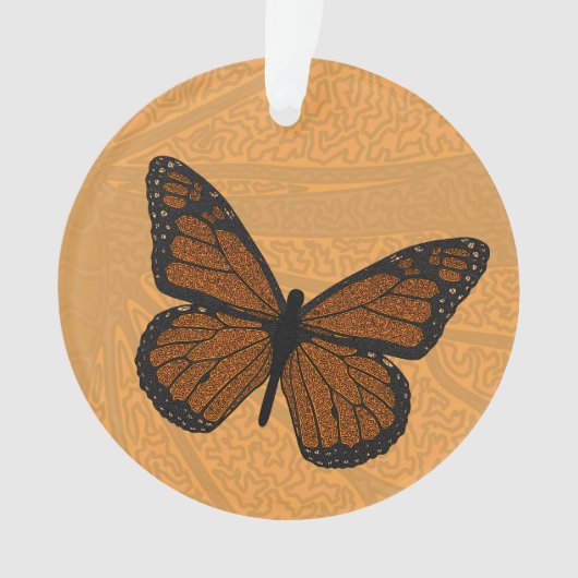 Doodled Monarch Acrylic Ornament (Vorderseite)