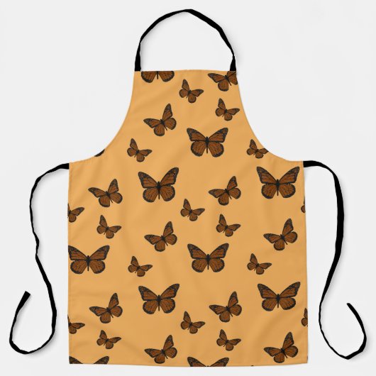 Doodled Monarch All-over-Print-Schürze Schürze (Vorderseite)