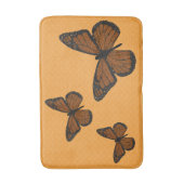 Doodled Monarch Bath Mat Badematte (Vorderseite Vertikal)