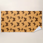 Doodled Monarch Beach Handtuch (Vorderseite)