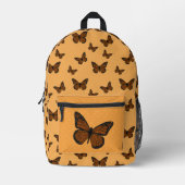 Doodled Monarch Bedruckter Rucksack (Vorderseite)