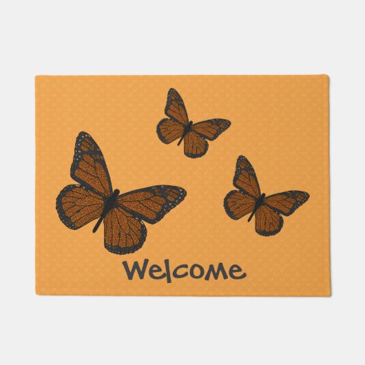 Doodled Monarch Doormat Fußmatte (Vorderseite)