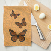 Doodled Monarch Handtuch (Viertel Falte)