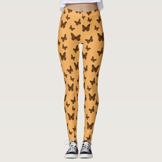 Doodled Monarch Leggings (Vorderseite)
