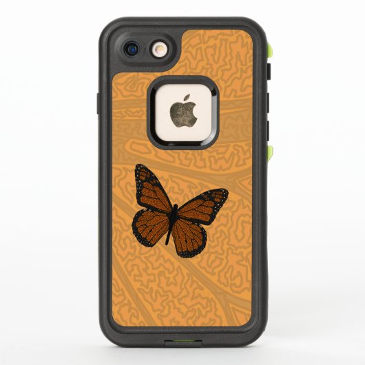 Doodled Monarch Lifeproof Case (Rückseite)