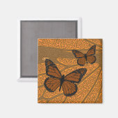 Doodled Monarch Magnet (Vorderseite/Rückseite)