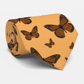 Doodled Monarch Men's Neck Tie Krawatte (Gerollt)