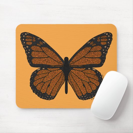 Doodled Monarch Mousepad (Mit Mouse)