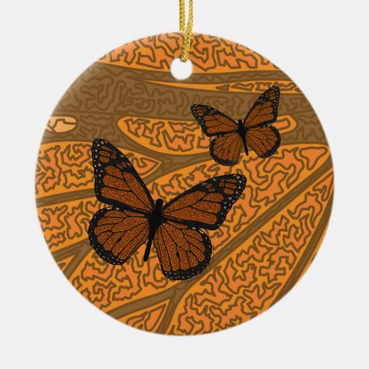 Doodled Monarch Ornament (Vorne)