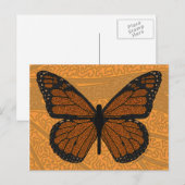 Doodled Monarch Postcard Postkarte (Vorne/Hinten)