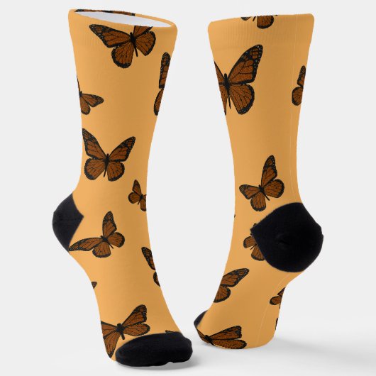 Doodled Monarch Socken (Gewinkelt)