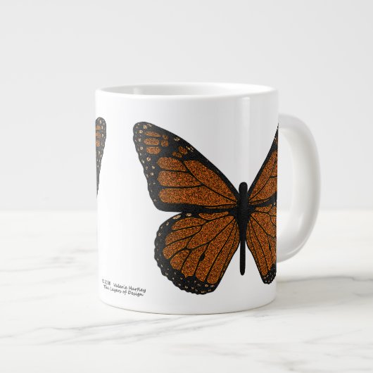 Doodled Monarch Specialty Tasse (Vorderseite Rechts)