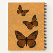 Doodled Monarch Spiral Notebook Notizbuch (Rückseite)