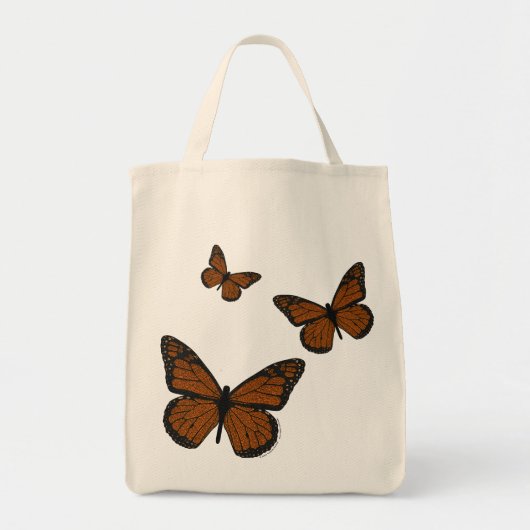 Doodled Monarch Tote Bag Tragetasche (Vorne)
