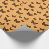 Doodled Monarch Wrapping Paper Geschenkpapier (Ecke)