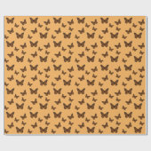 Doodled Monarch Wrapping Paper Geschenkpapier (Flach)