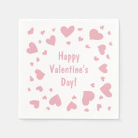 Doodled Pink Hearts Valentinstag