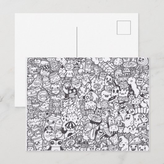 Doodlemanie Postkarte (Vorne/Hinten)