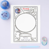 Doodlen auf dem Symbol der Freundschaft Flyer (Einzeln)