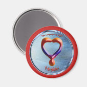 Doodlen auf dem Symbol der Freundschaft Magnet (Vorderseite/Rückseite)